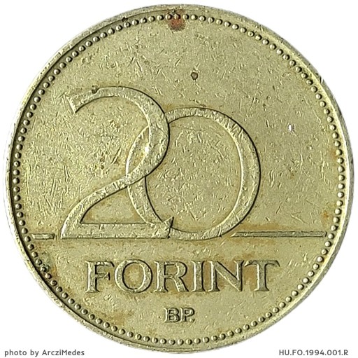 Zdjęcie oferty: 20 forintów 1994 Węgry