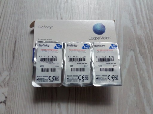 Zdjęcie oferty: Soczewki miesięczne Biofinity 3 szt. - moc: -3.00