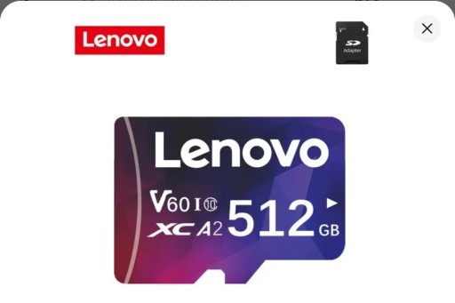Zdjęcie oferty: Nowa Karta Pamięci MicroSD Lenovo 512Gb XC A2