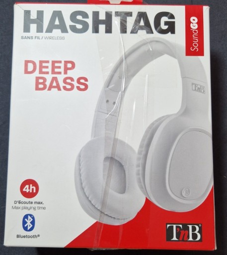 Zdjęcie oferty: T'nB CBHTAGWH „HASHTAG” Słuchawki Bluetooth, białe