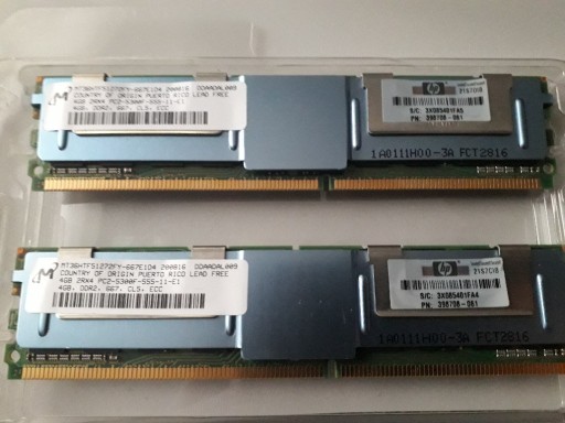Zdjęcie oferty: Pamięć RAM 2x4GB 2Rx4 PC2-5300F