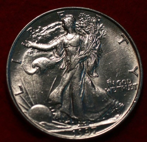 Zdjęcie oferty: 50 cent Half Dollar 1937 Walking Liberty -mennicza