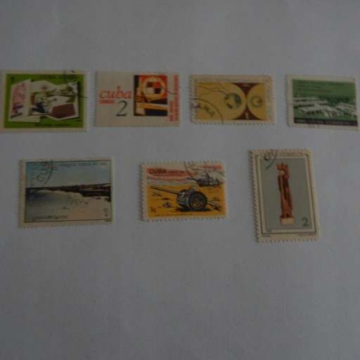 Zdjęcie oferty: Kolekcjonerski znaczek pocztowy Kuba 7 sztuk