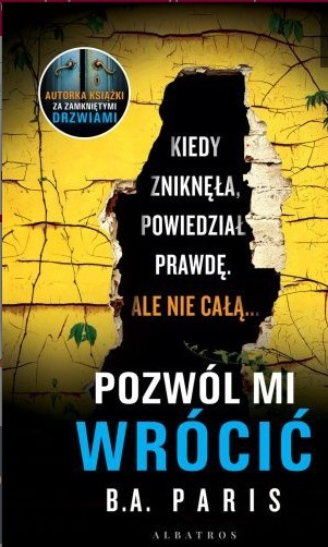 Zdjęcie oferty: Książka B.A. Paris Pozwól mi wrócić