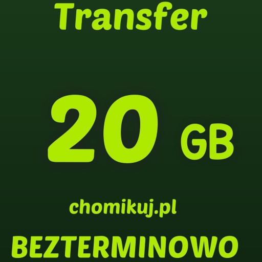 Zdjęcie oferty: 20 GB Bezterminowo!!! Chomikuj Transfer