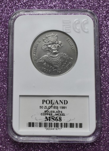 Zdjęcie oferty: 50 ZŁ 1981 BOLESŁAW II ŚMIAŁY MS 68