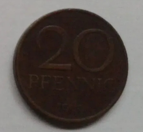 Zdjęcie oferty: Moneta niemiecka - 20 PFENNIG fenigi DDR \ NRD
