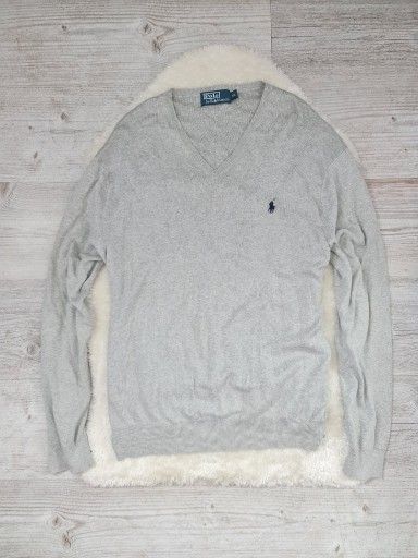 Zdjęcie oferty: Sweter Polo Ralph Lauren Szary Logo Rozmiar XL 