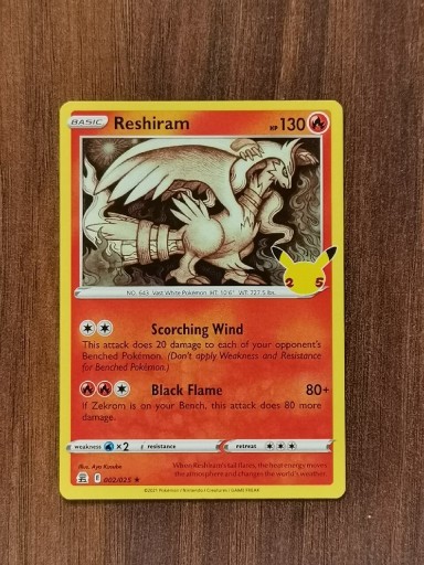 Zdjęcie oferty: Karta Pokemon Reshiram 25-lecie