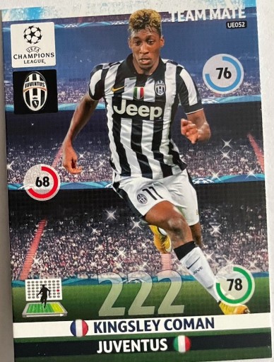 Zdjęcie oferty: karta Kingsley Coman, Panini, UEFA, Champions Leag