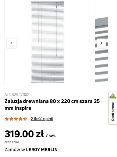 Zdjęcie oferty: Żaluzje drewniane NOWE 80x220cm 3 sztuki drzwi bal