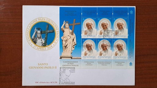 Zdjęcie oferty: Watykan 2014 Papież Kanonizacja wspólne  FDC
