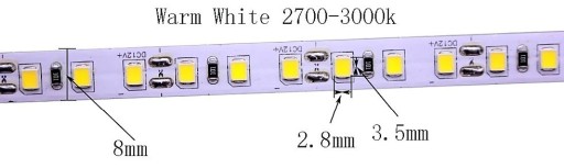 Zdjęcie oferty: Taśma LED 2835 Ultra jasna 40W 600 LED / 5m 12V