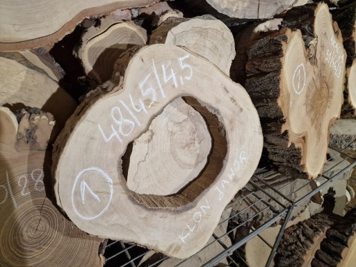 Zdjęcie oferty: KLON JAWOR Wysuszony Plaster Drewna Lustro Blat Ozdoba Art DIY Żywica Epoxy