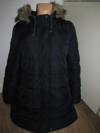Zdjęcie oferty: Granatowa kurtka, zimowa, pikowana z misiem