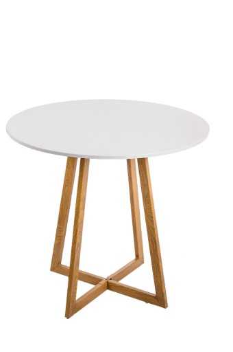 Zdjęcie oferty: Nowoczesny okrągły stół Katalpa z białym blatem