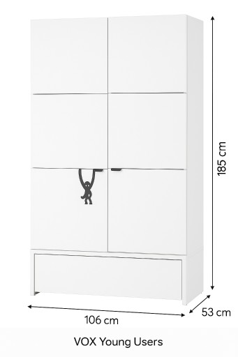 Zdjęcie oferty: Zestaw VOX Young users - szafa + podest z szufladą
