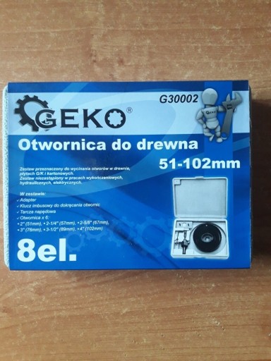 Zdjęcie oferty: Otwornice do drewna GEKO 51-102mm