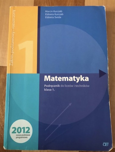 Zdjęcie oferty: Matematyka-podręcznik do liceów i techników klasa1
