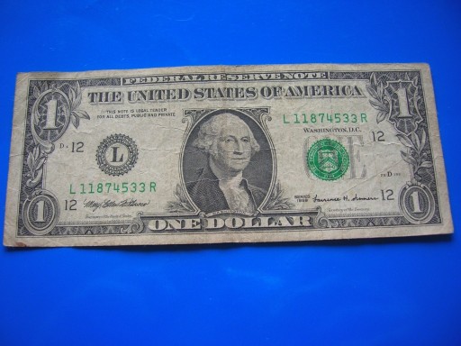 Zdjęcie oferty: USA one dollar 1 dolar 1999 San Francisco "L"