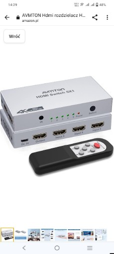 Zdjęcie oferty: AVMTON Hdmi rozdzielacz Hdmi Switch 4K