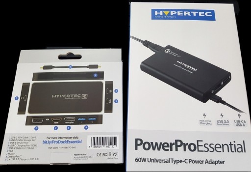 Zdjęcie oferty: Hypertec HUB stacja 4K HDMI VGA DP + Zasilacz 60W 