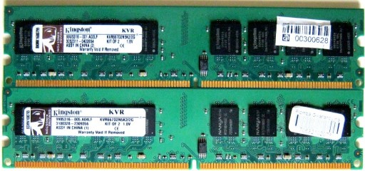 Zdjęcie oferty: Pamięć RAM Kingston KVR667D2N5K2/2 GB x 2 