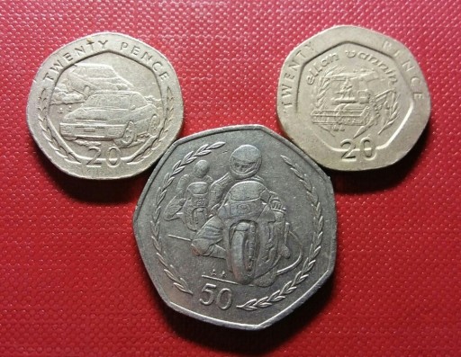 Zdjęcie oferty: GBP ISLE OF MAN 0.50,2 X0.20 funta komplet