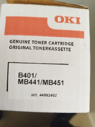 Zdjęcie oferty: Toner OKi B401/MB401/MB451