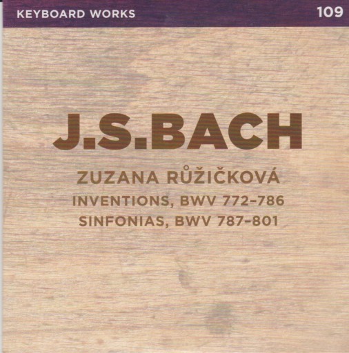 Zdjęcie oferty: J.S.BACH Inventions Sinfonias RUZICKOVA klawesyn