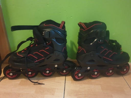 Zdjęcie oferty: Łyżworolki NA14174 czarno-czerwone L