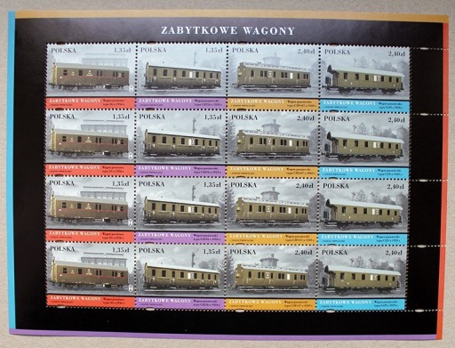 Zdjęcie oferty: ARKUSZ 4158-4161, 2007, Zabytkowe wagony