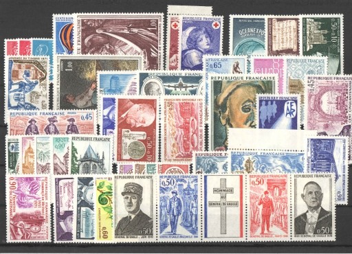 Zdjęcie oferty: Francja - zestaw nr 1 z 1971r czyste **