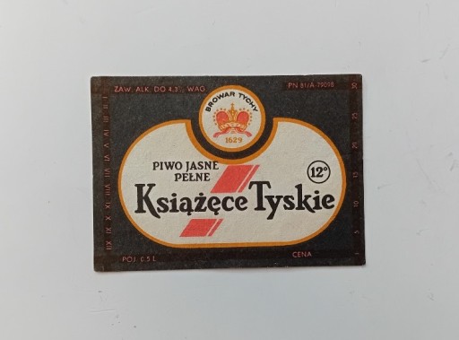 Zdjęcie oferty: Etykieta piwa z Browaru Tychy
