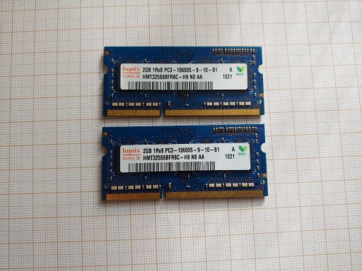 Zdjęcie oferty: DDR3 HYNIX 4GB (2x2GB)  PC3-10600S  pamięć RAM 
