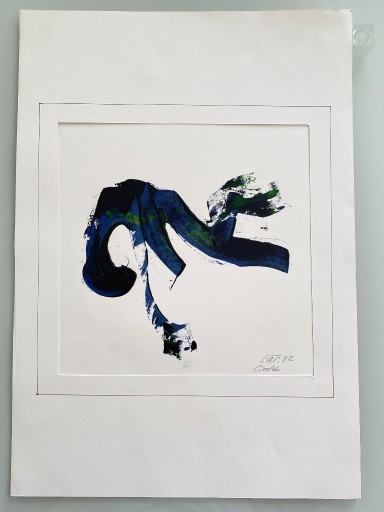 Zdjęcie oferty: akryl ZIMNA KALIGRAFIA '92 CIESLAK unikat neoekspresjonizm abstrakcja