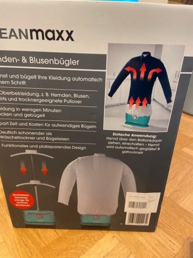 Zdjęcie oferty: Automatyczna magiel do koszul CLEANmaxx 