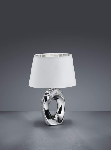 Zdjęcie oferty: TABA lampa stołowa, ceramika, abażur z tkaniny 