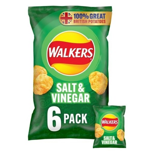 Zdjęcie oferty: Chipsy Walkers Salt & Vinegar Ocet 6x25 g UK