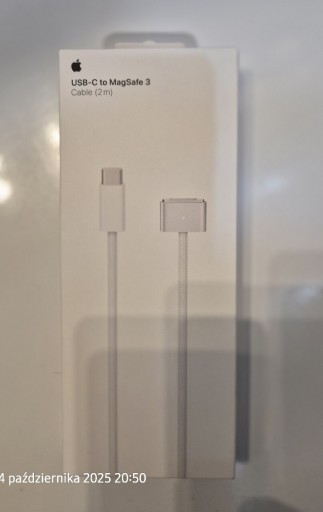 Zdjęcie oferty: Apple Przewód z USB-C na MagSafe 3 (2 m) - srebrny (MW613ZMA)