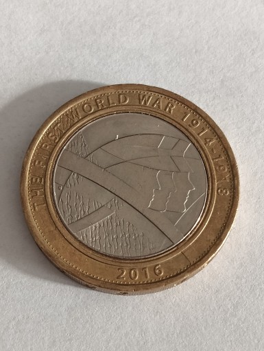 Zdjęcie oferty: Wielka Brytania 2  pounds 2016 first war world