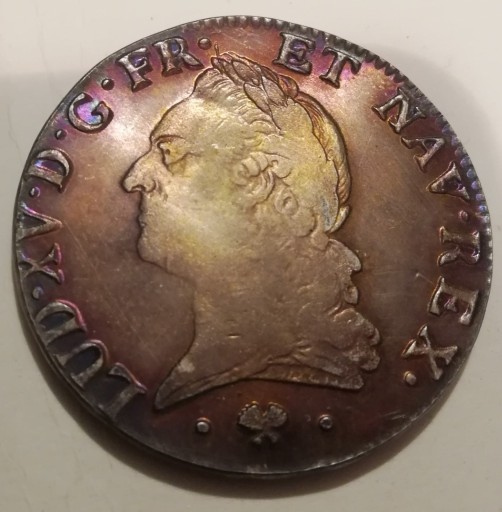 Zdjęcie oferty: Francja 1 ECU 1774 Ludwik XV stara moneta