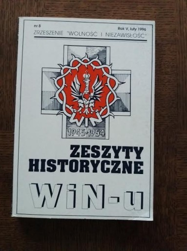 Zdjęcie oferty: Zeszyty Historyczne WiN-u Nr 8/1996r.