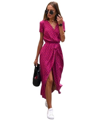Zdjęcie oferty: Asymetryczna sukienka midi w kropki groszki damska