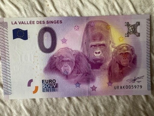 Zdjęcie oferty: 2015 LA VALLEE DES SINGES  banknot 0 euro