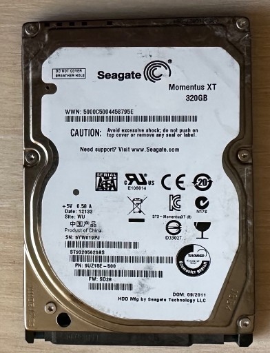 Zdjęcie oferty: SEAGATE ST93205620AS 320GB Momentus XT/Stan:Uwaga