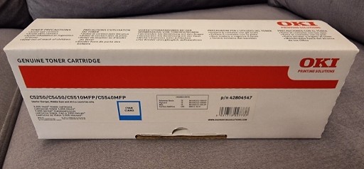 Zdjęcie oferty: Oki Toner C5250 42804547 Cyan Oryginał 