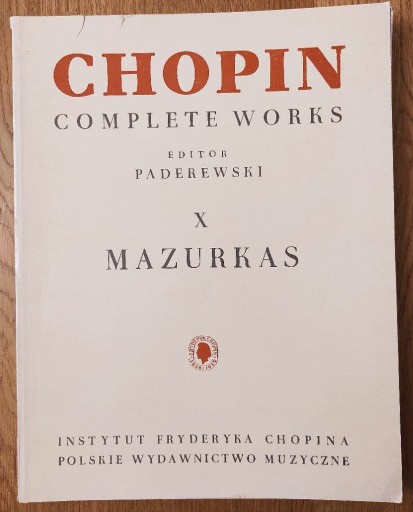 Zdjęcie oferty: F. CHOPIN "X Mazurkas" wydanie polskie