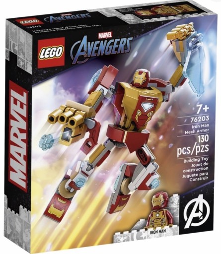 Zdjęcie oferty: LEGO MARVEL # 76203 Mechaniczna zbroja Iron Mana 