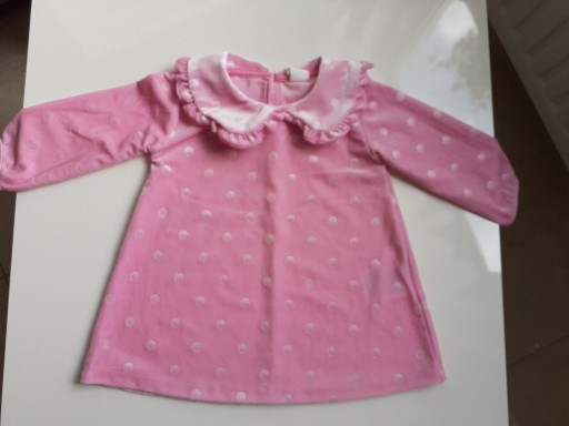 Zdjęcie oferty: Sukienka niemowlęca różowa w grochy, H&M, r. 68